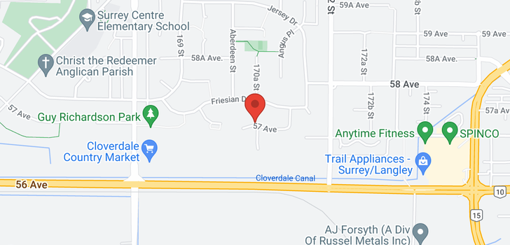 map of 17029 57 AVENUE